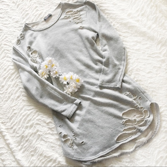 Fashion Nova Tops - Fashion Nova | Super Distressed Sweatshirt